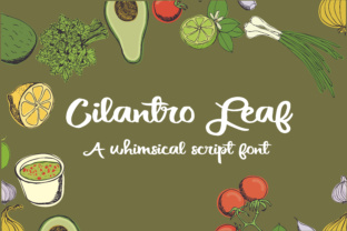 Cilantro Leaf: A Whimsical Script Font for Handmade Labels and Shop Branding
