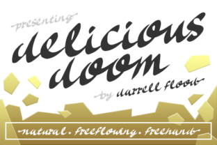 Delicious Doom: A Playful Script Font for Handmade Labels and Creative Products