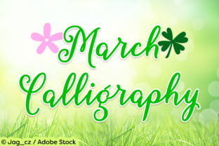March Calligraphy: A Fresh Typeface for Editorial Spring Designs